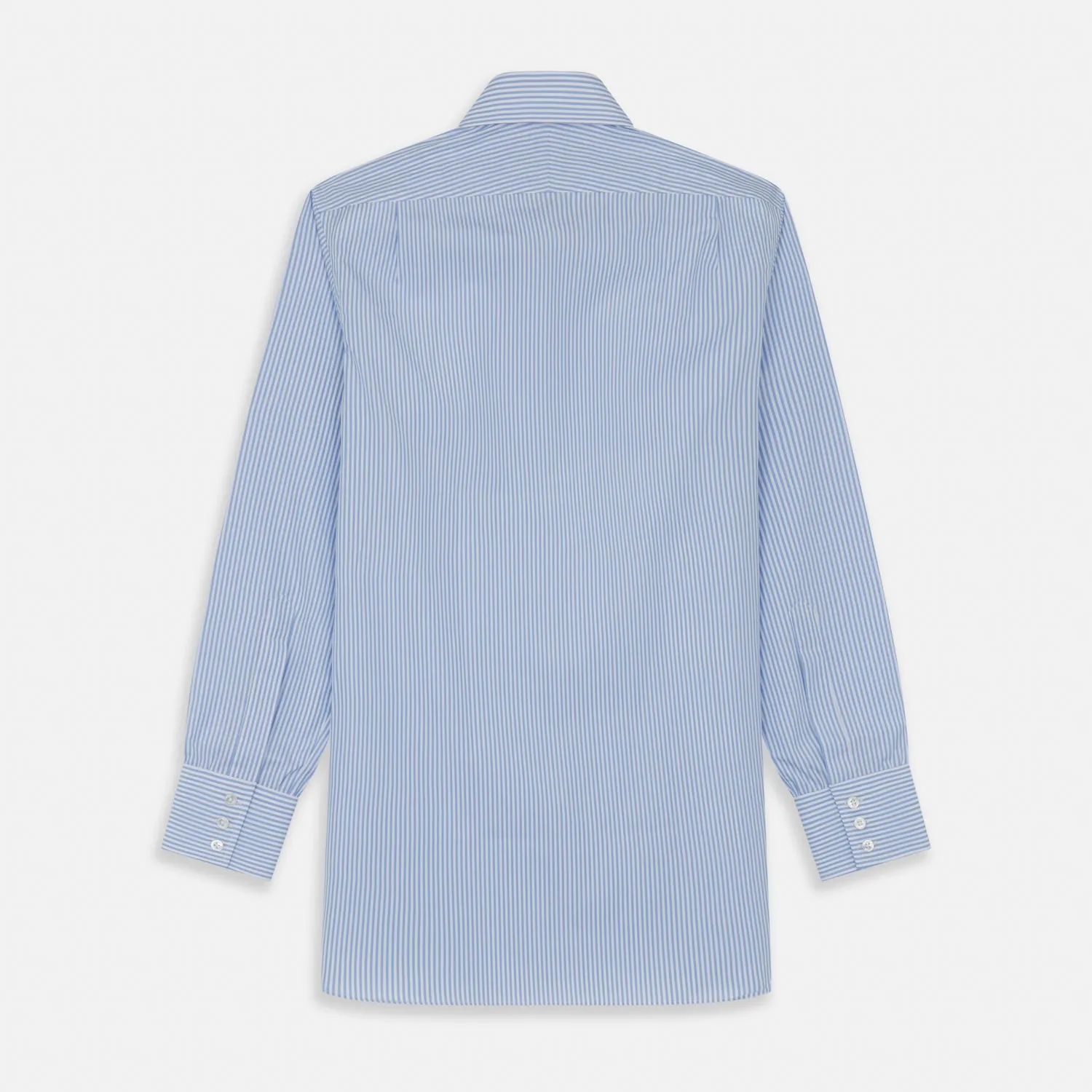 Light Blue Bengal Stripe Shirt with T&A Collar and 3-Button Cuffs sold by Turnbull & Asser product image thumbnail 5