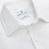 White Weekend Fit Linen Finch Shirt With Derby Collar And Chest Pocket sold by Turnbull & Asser