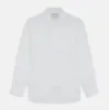 White Weekend Fit Linen Finch Shirt With Derby Collar And Chest Pocket sold by Turnbull & Asser