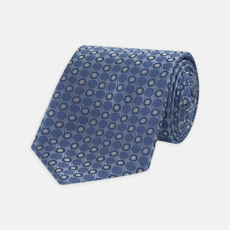 Blue Circle and Spot Silk Tie sold by Turnbull & Asser