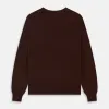 Wine V-Neck Merino Wool Jumper sold by Turnbull & Asser