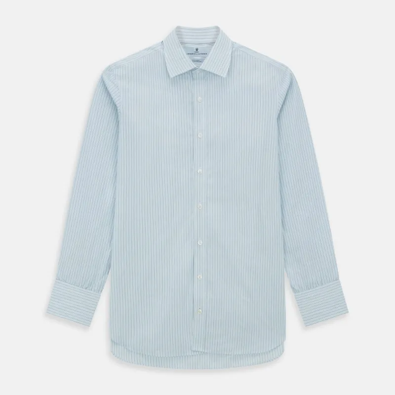 Blue Multi Pinstripe Mayfair Shirt sold by Turnbull & Asser