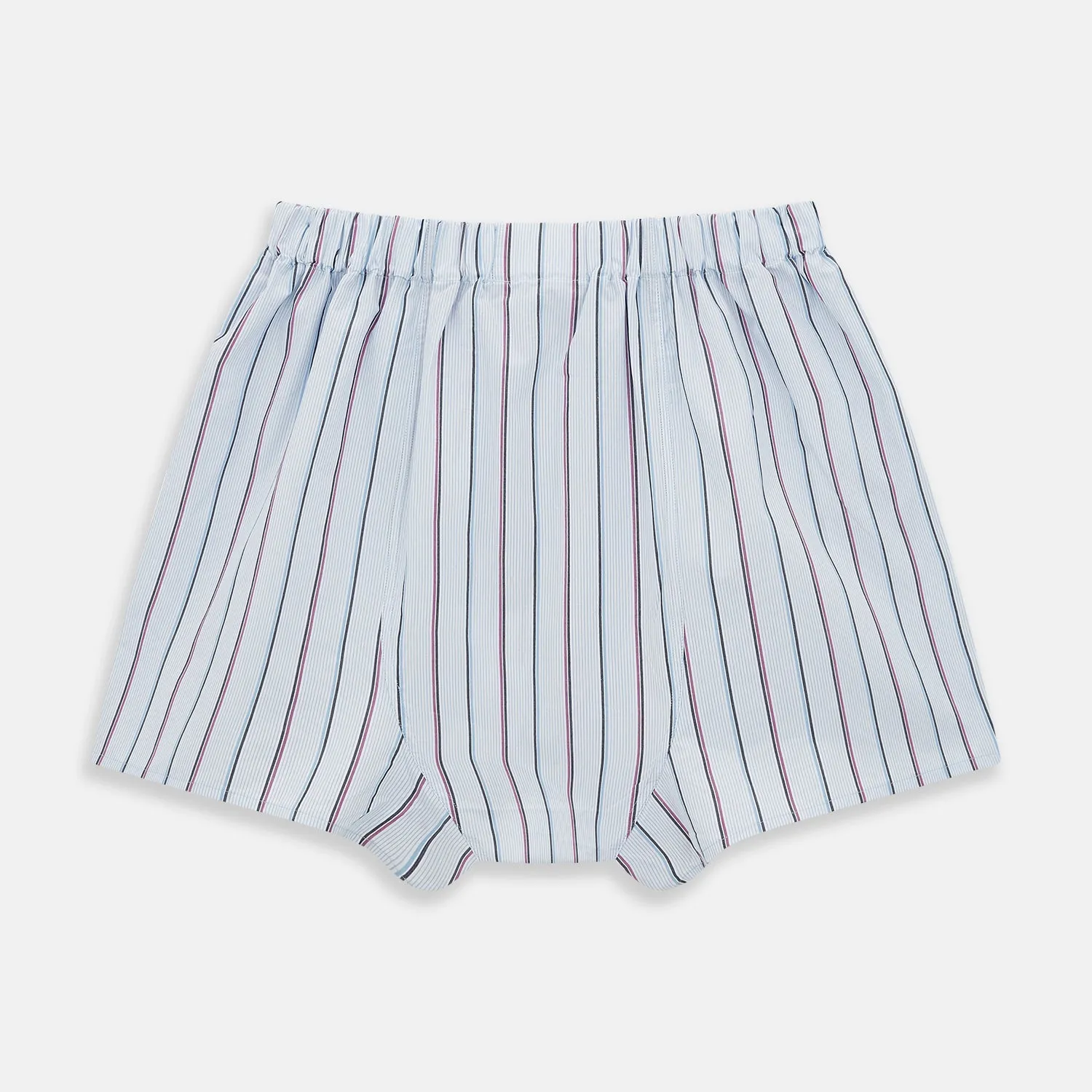 Pale Blue And Pink Multi Stripe Godfrey Boxer Shorts sold by Turnbull & Asser product image thumbnail 2
