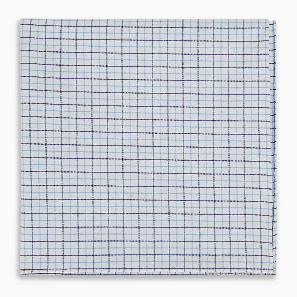 Hand Rolled Blue Double Graph Check Handkerchief sold by Turnbull & Asser product image thumbnail 4