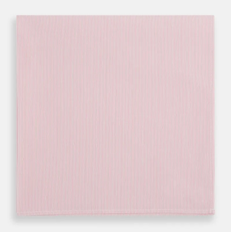 Pink Pencil Stripe Handkerchief sold by Turnbull & Asser