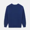Marine Blue Cashmere Edwards V-Neck Jumper sold by Turnbull & Asser