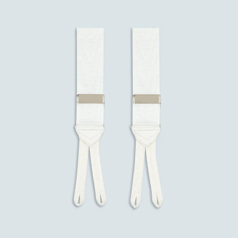 White Adjustable Formal Braces sold by Turnbull & Asser