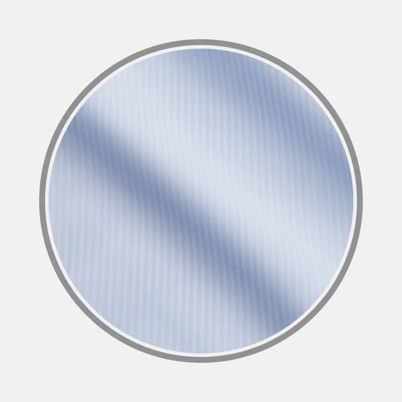 Pale Blue Stripe Cotton Fabric sold by Turnbull & Asser