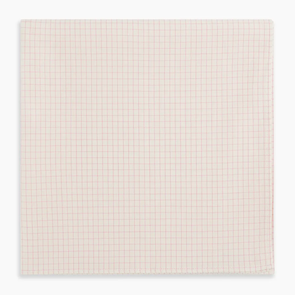 Pink Graph Check Handkerchief sold by Turnbull & Asser product image thumbnail 4