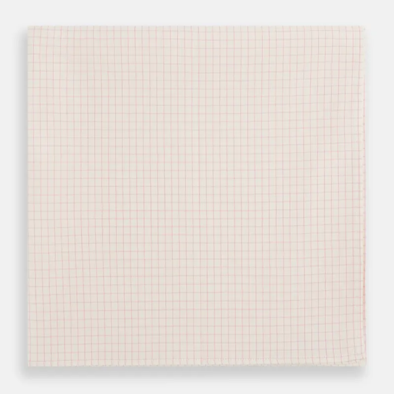 Pink Graph Check Handkerchief sold by Turnbull & Asser