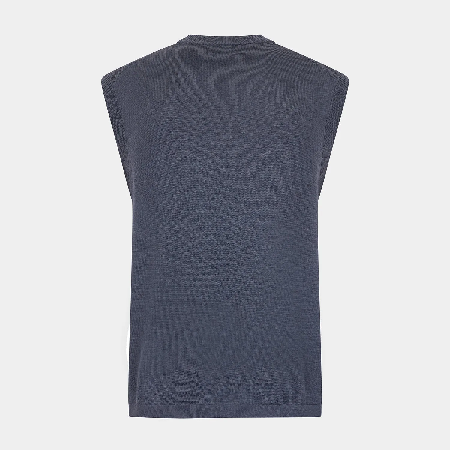Grey Fine Merino V-Neck Vest sold by Turnbull & Asser product image thumbnail 3