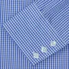 Mid-Blue Gingham Check Shirt with T&A Collar and 3-Button Cuffs sold by Turnbull & Asser