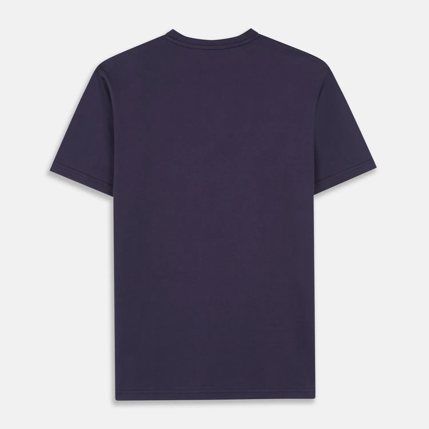Navy Davey Cotton T-Shirt sold by Turnbull & Asser product image thumbnail 4