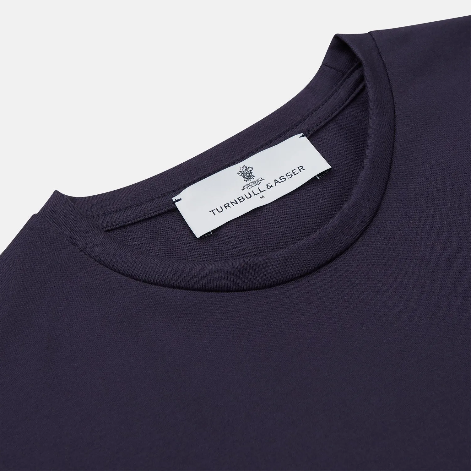 Navy Davey Cotton T-Shirt sold by Turnbull & Asser product image thumbnail 2