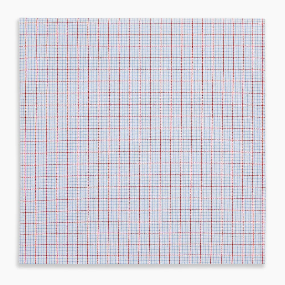 Hand Rolled Red Multi Graph Check Handkerchief sold by Turnbull & Asser product image thumbnail 4