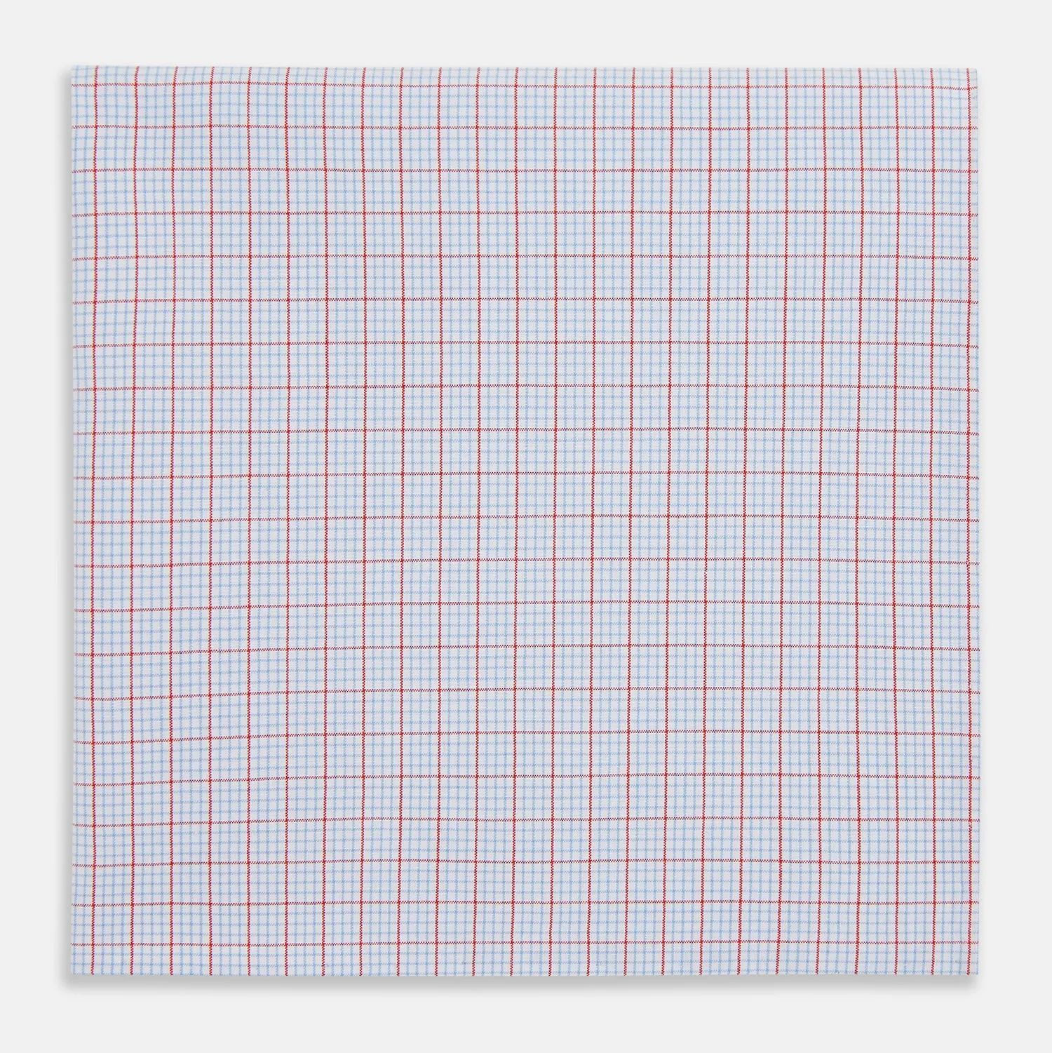 Hand Rolled Red Multi Graph Check Handkerchief sold by Turnbull & Asser