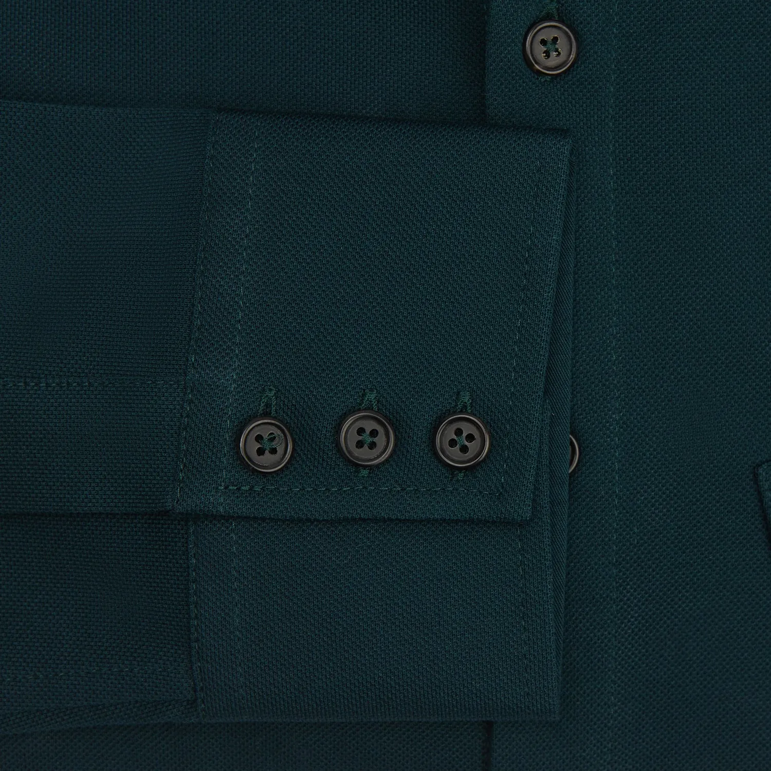 Dark Green Cotton Polo Shirt sold by Turnbull & Asser product image thumbnail 3