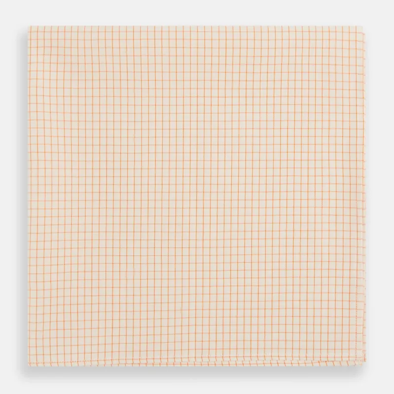 Orange Graph Check Handkerchief sold by Turnbull & Asser