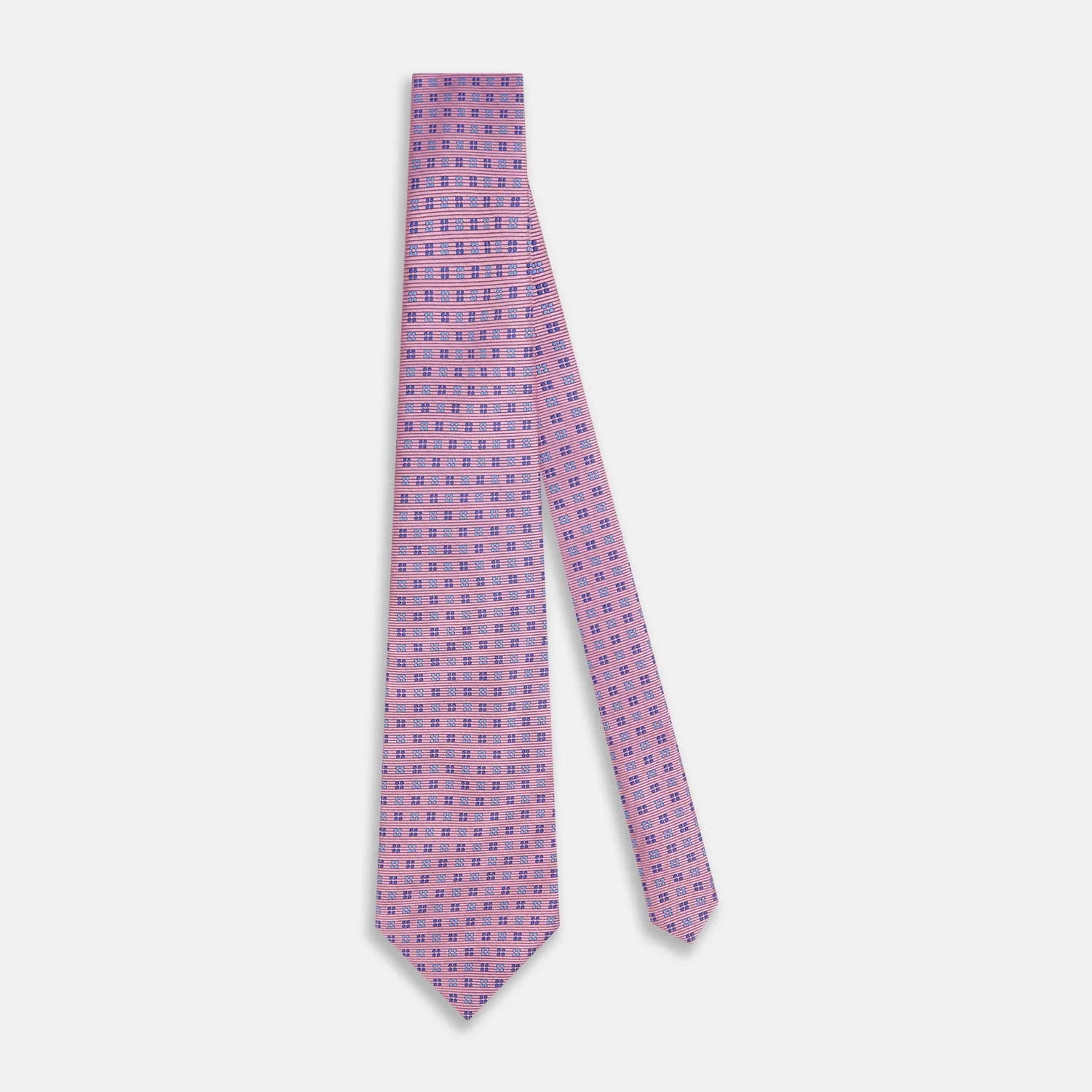 Blue and Pink Multi Dot Silk Tie sold by Turnbull & Asser product image thumbnail 2