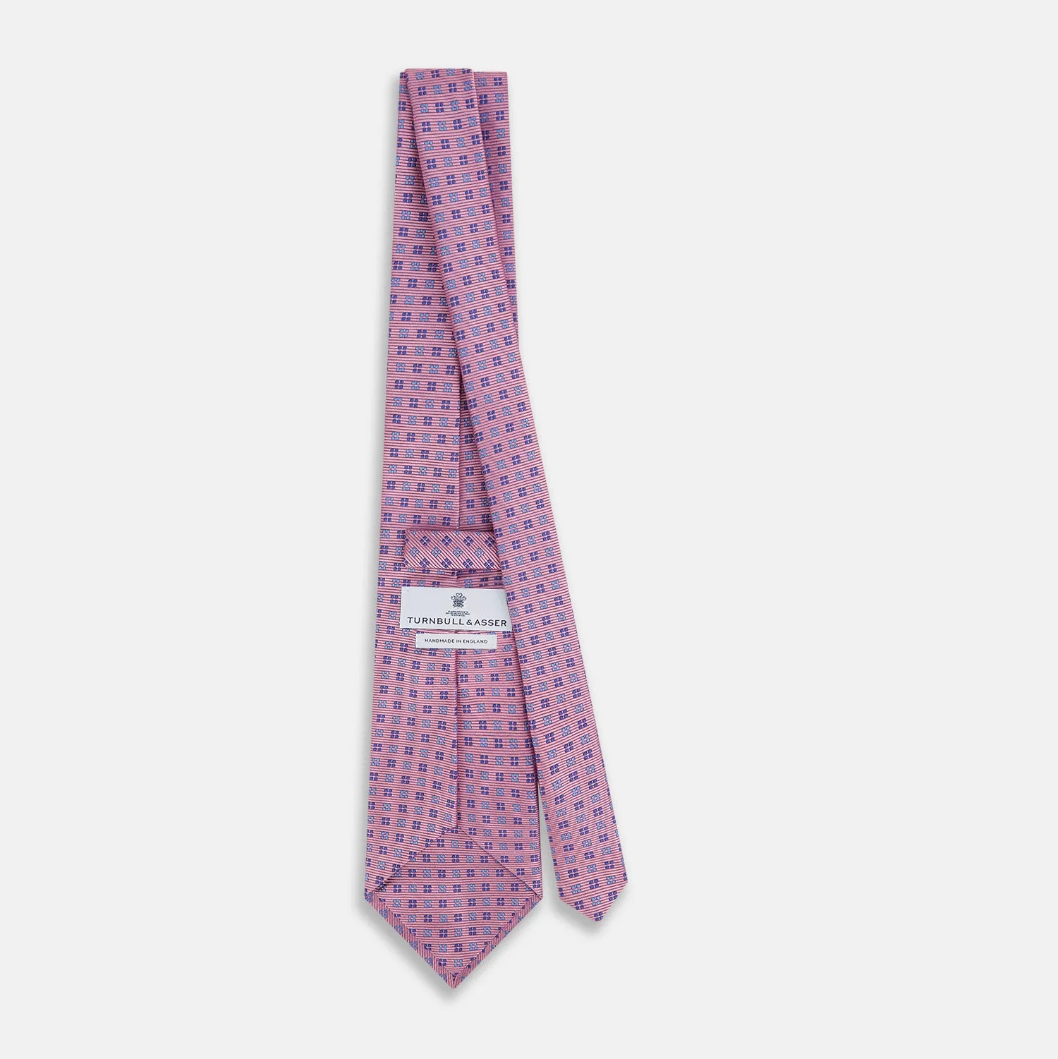 Blue and Pink Multi Dot Silk Tie sold by Turnbull & Asser product image thumbnail 4