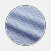 Pale Blue Multi-stripe Cotton Fabric sold by Turnbull & Asser