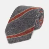 Red Block Stripe Silk Tie sold by Turnbull & Asser