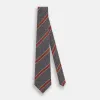 Red Block Stripe Silk Tie sold by Turnbull & Asser