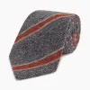 Red Block Stripe Silk Tie sold by Turnbull & Asser