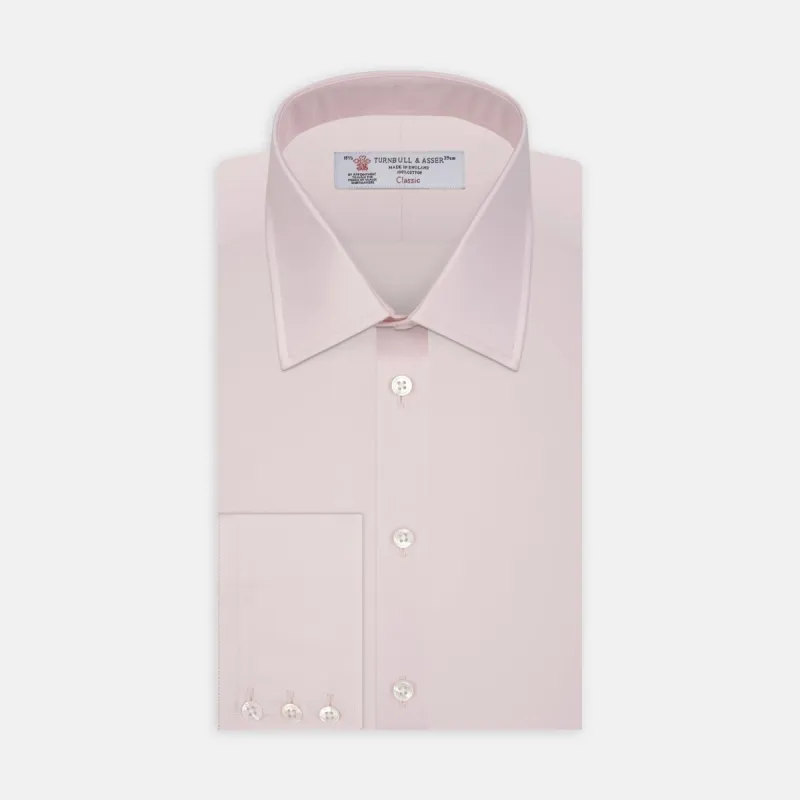 Pink Cotton Shirt with T&A Collar and 3-Button Cuffs sold by Turnbull & Asser
