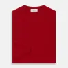 Deep Red Crew Neck Cashmere Jumper sold by Turnbull & Asser
