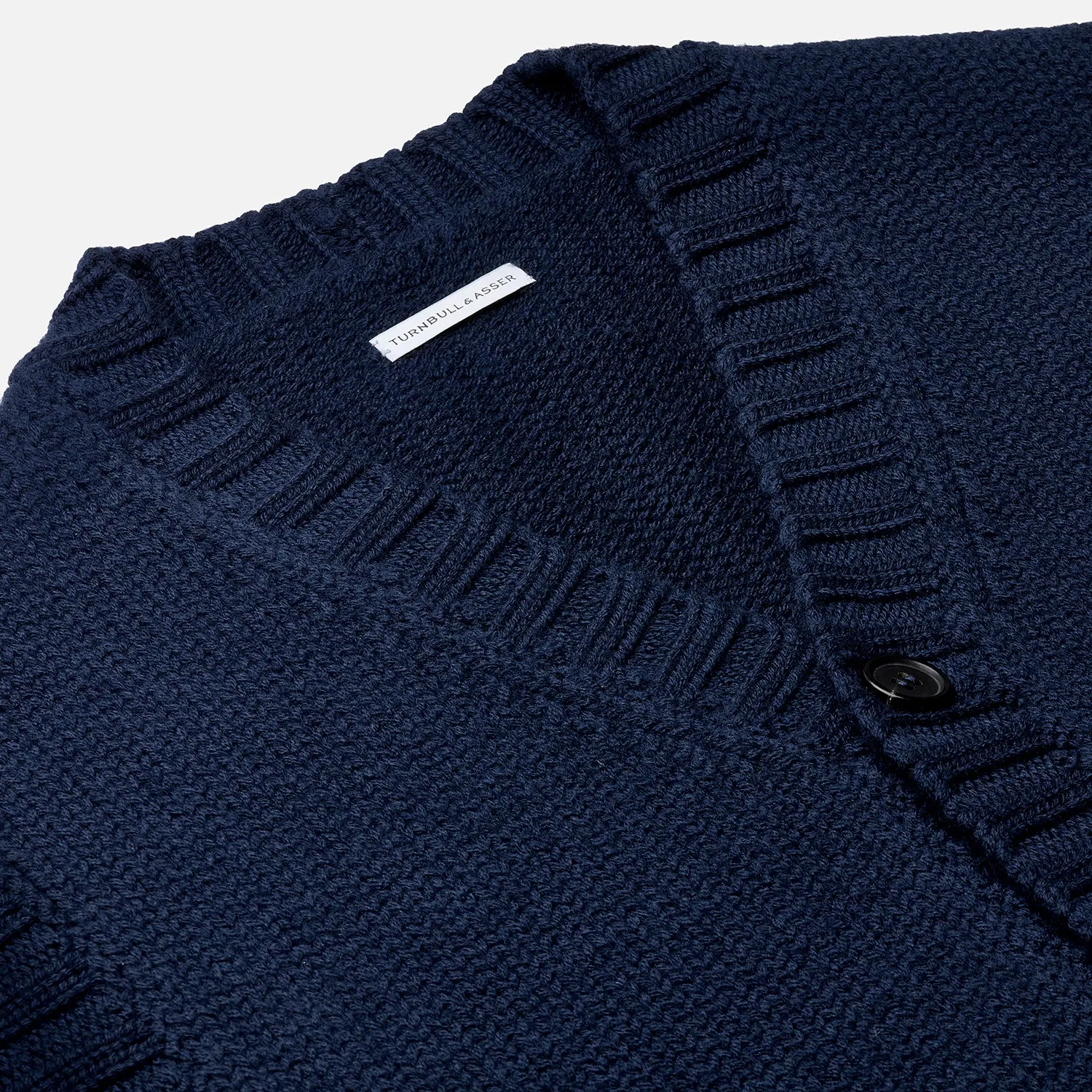 NAVY MERINO V-NECK SLEEVELESS CARDIGAN sold by Turnbull & Asser product image thumbnail 2