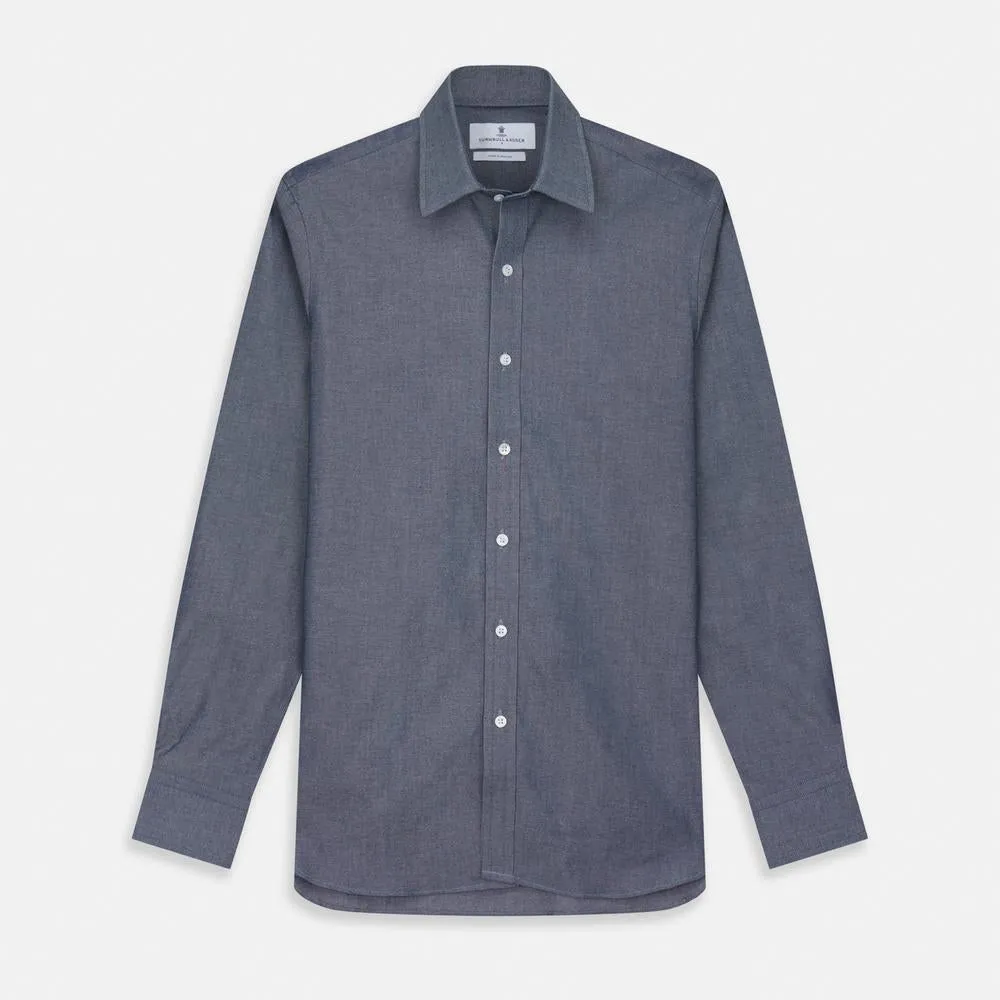 Navy Oxford Cotton Fabric sold by Turnbull & Asser product image thumbnail 2