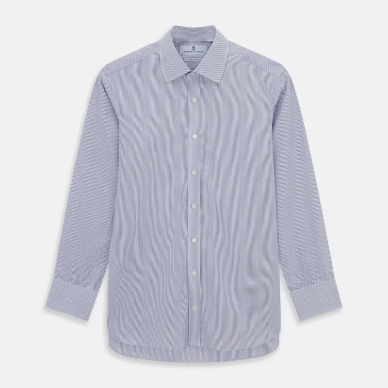 Blue Pinstripe Mayfair Shirt sold by Turnbull & Asser