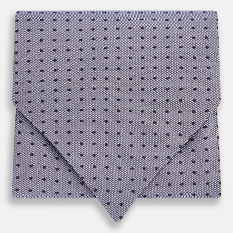 Navy and Light Blue Micro Dot Silk Cravat sold by Turnbull & Asser