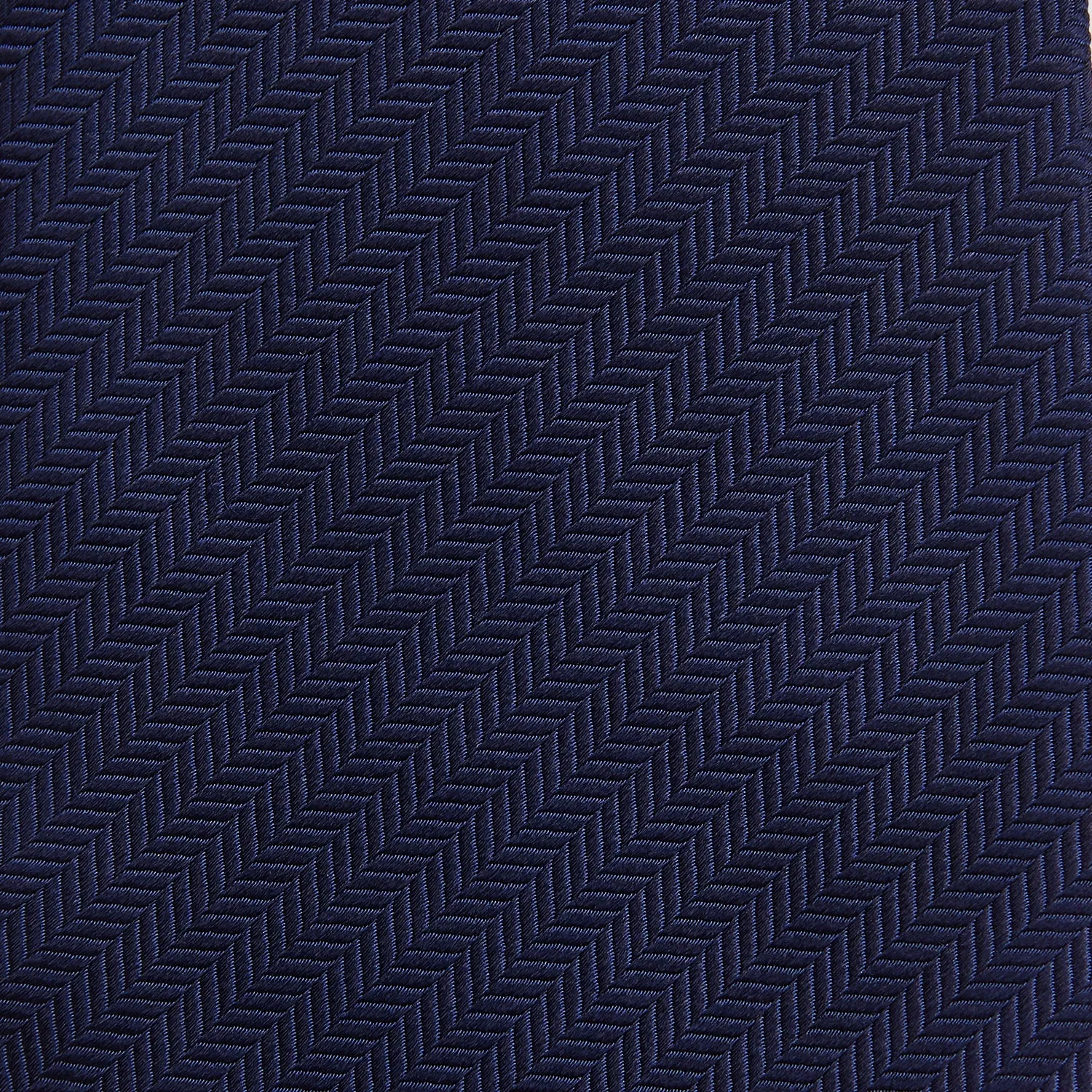 Long Navy Herringbone Silk Tie sold by Turnbull & Asser product image thumbnail 3