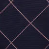 FONDANT PINK and WINDOW PANE NAVY SIlk TIE sold by Turnbull & Asser