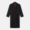 Navy and Red Piped Cashmere Gown sold by Turnbull & Asser