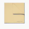 Yellow and Navy Piped Silk Pocket Square sold by Turnbull & Asser