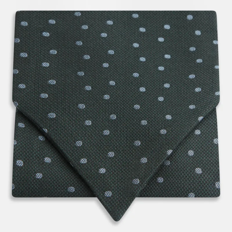 Pale Blue and Green Micro Dot Cravat sold by Turnbull & Asser