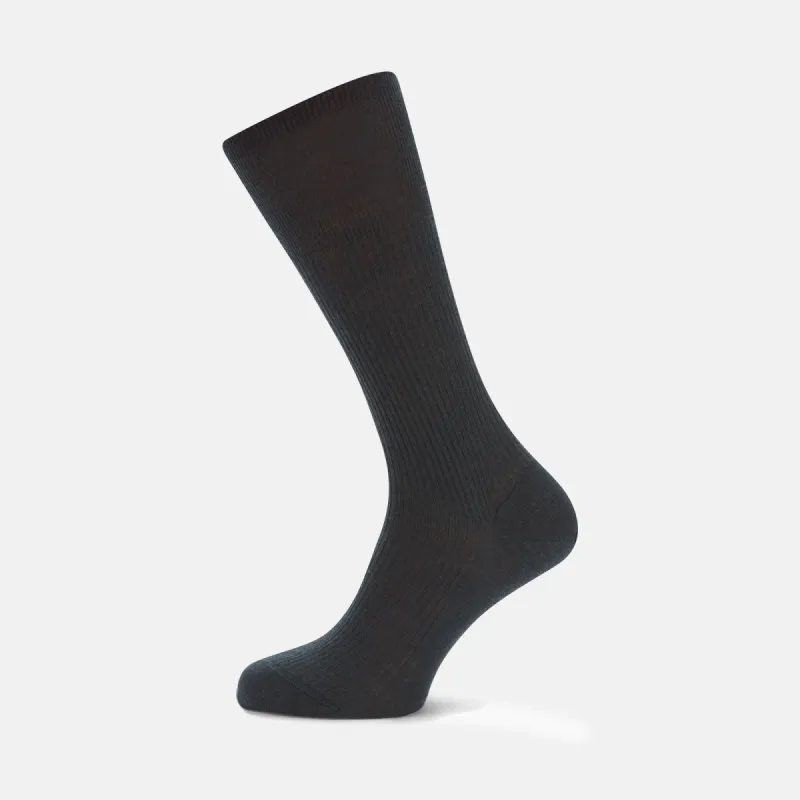 Racing Green Mid-Length Merino Wool Socks sold by Turnbull & Asser