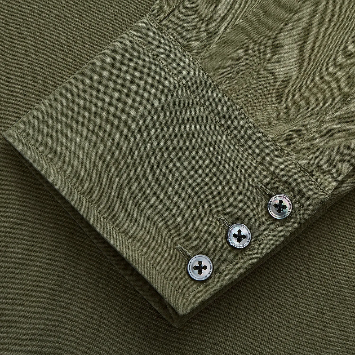 Green Silk Regular Fit Flaxton Shirt sold by Turnbull & Asser product image thumbnail 3