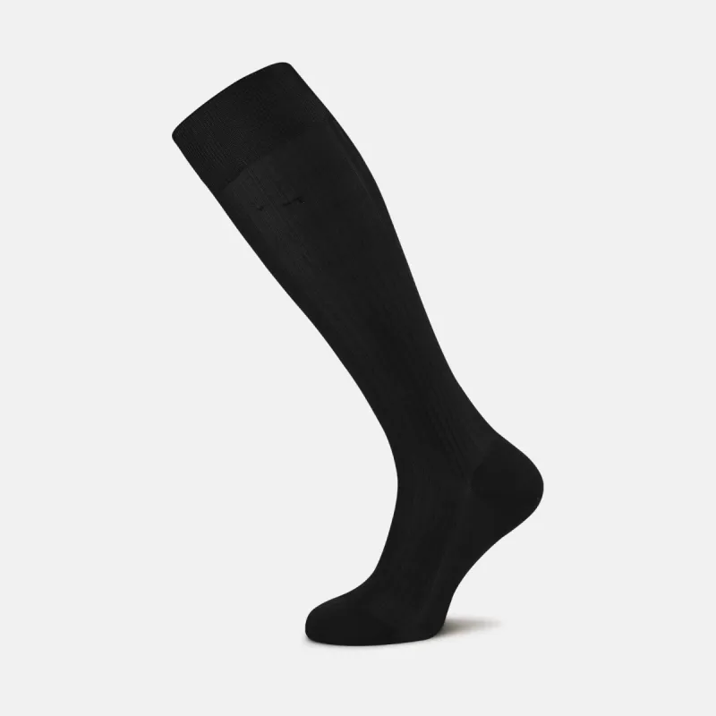 Black Long Silk Socks sold by Turnbull & Asser
