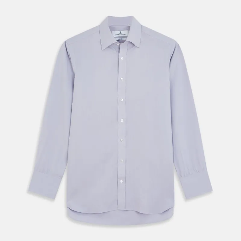 Lilac Silk Regular Fit Flaxton Shirt sold by Turnbull & Asser