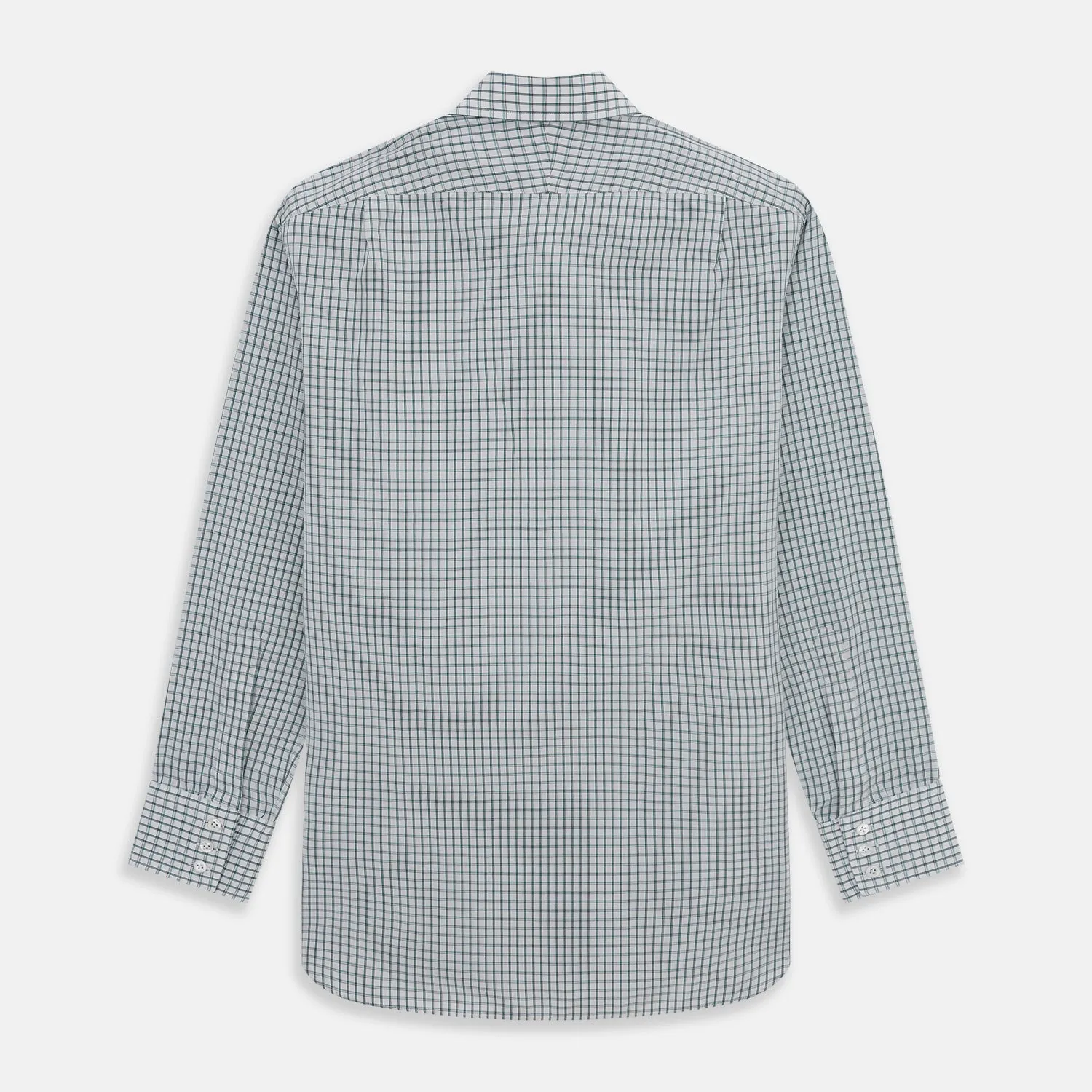 Dark Green Tattersall Check Mayfair Shirt sold by Turnbull & Asser product image thumbnail 5