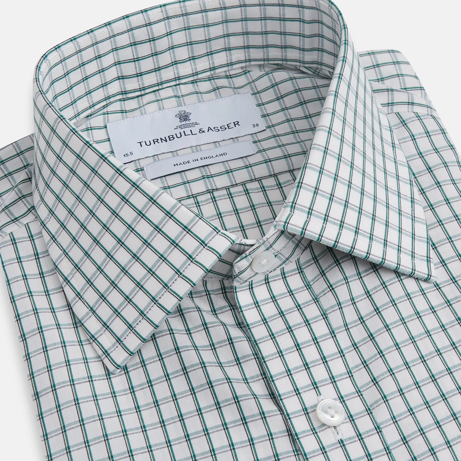 Dark Green Tattersall Check Mayfair Shirt sold by Turnbull & Asser product image thumbnail 2
