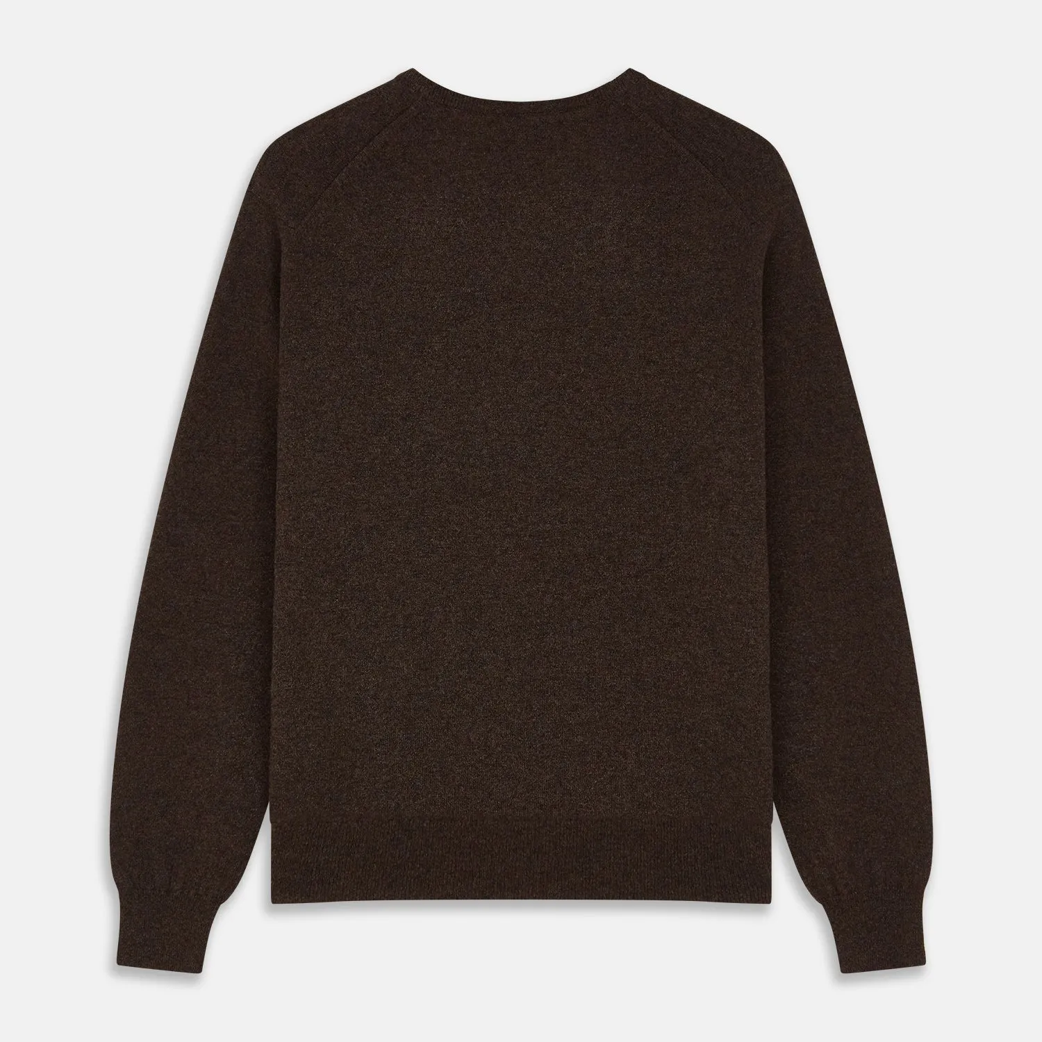 Brown Cashmere V-neck Paden Jumper sold by Turnbull & Asser product image thumbnail 3