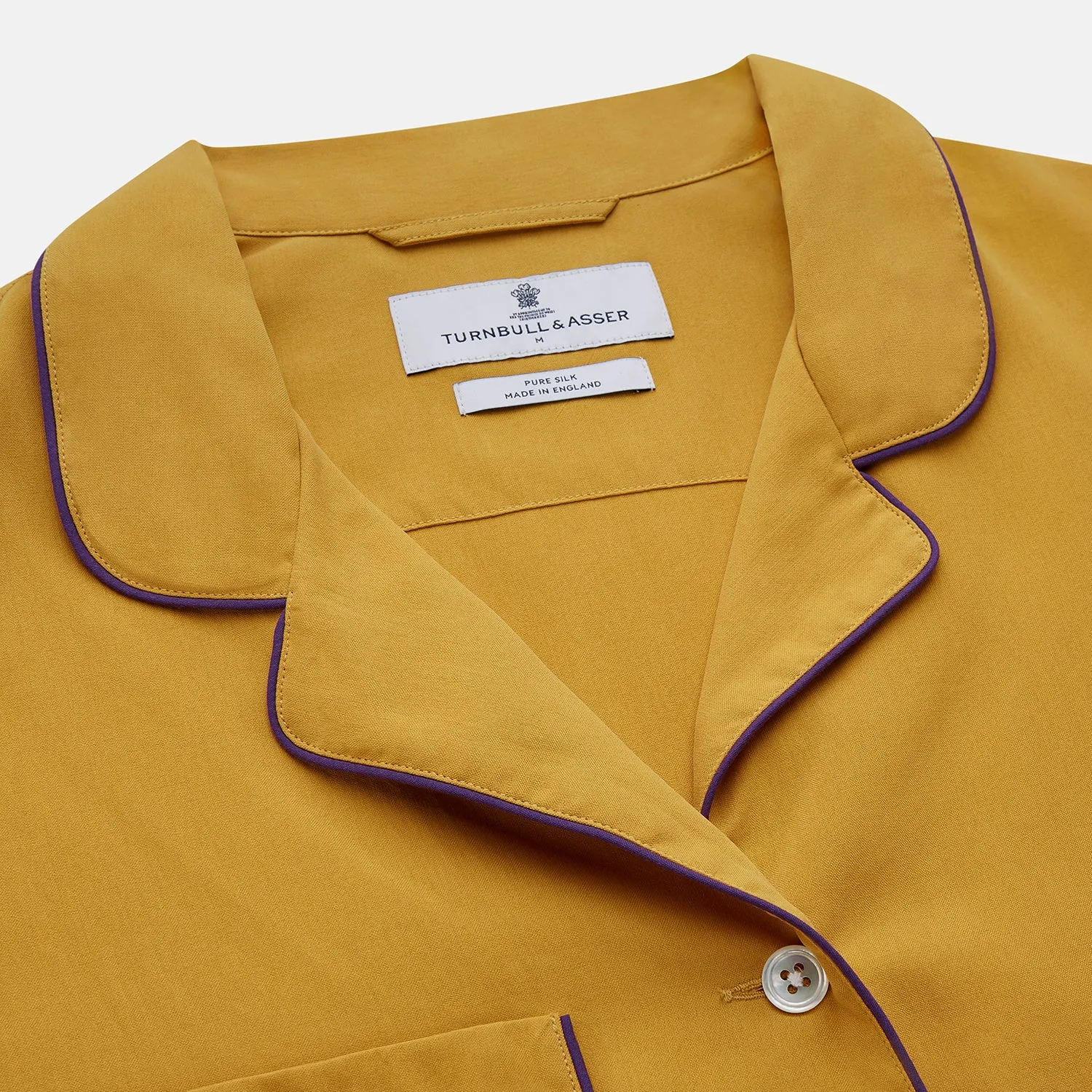 Women's Gold Silk Harriet Pyjamas Set sold by Turnbull & Asser product image thumbnail 5