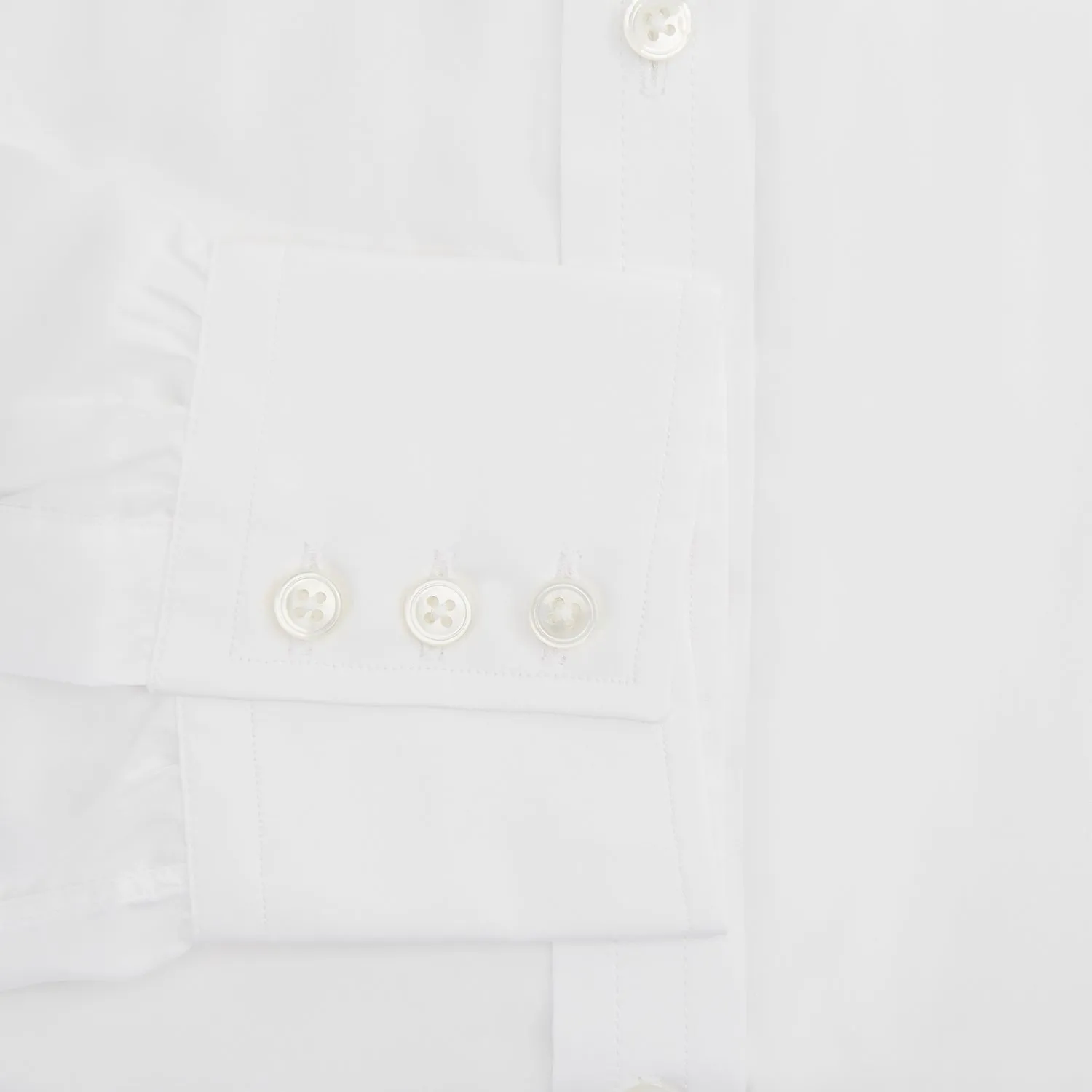 Two-Fold 200 White Cotton Shirt with T&A Collar and 3-Button Cuffs sold by Turnbull & Asser product image thumbnail 3