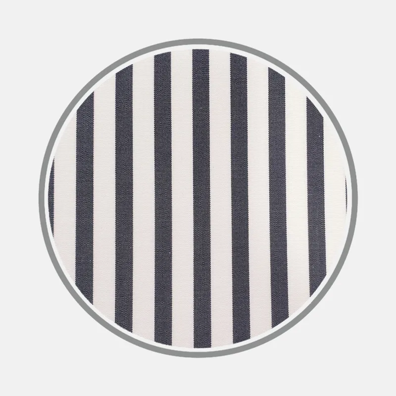 Black Candy Stripe Cotton Fabric sold by Turnbull & Asser