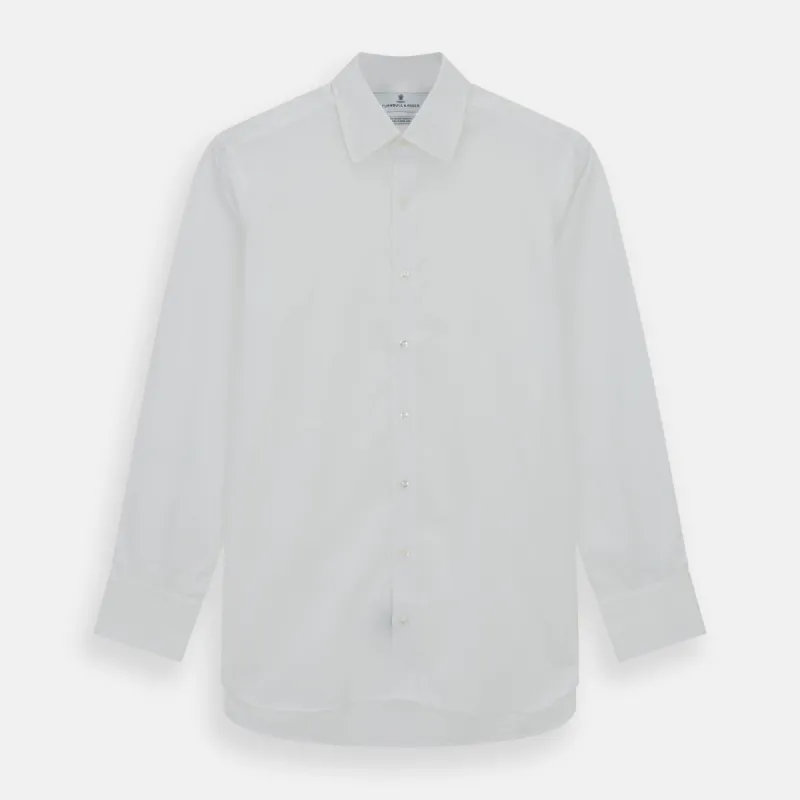 White Sea Island Quality Cotton Shirt with T&A Collar and 3-Button Cuffs sold by Turnbull & Asser